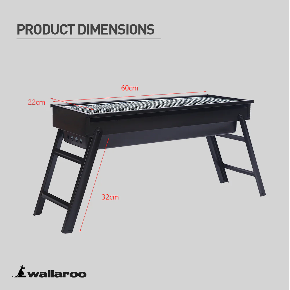 Wallaroo Portable Charcoal BBQ Grill Barbecue - Image 9