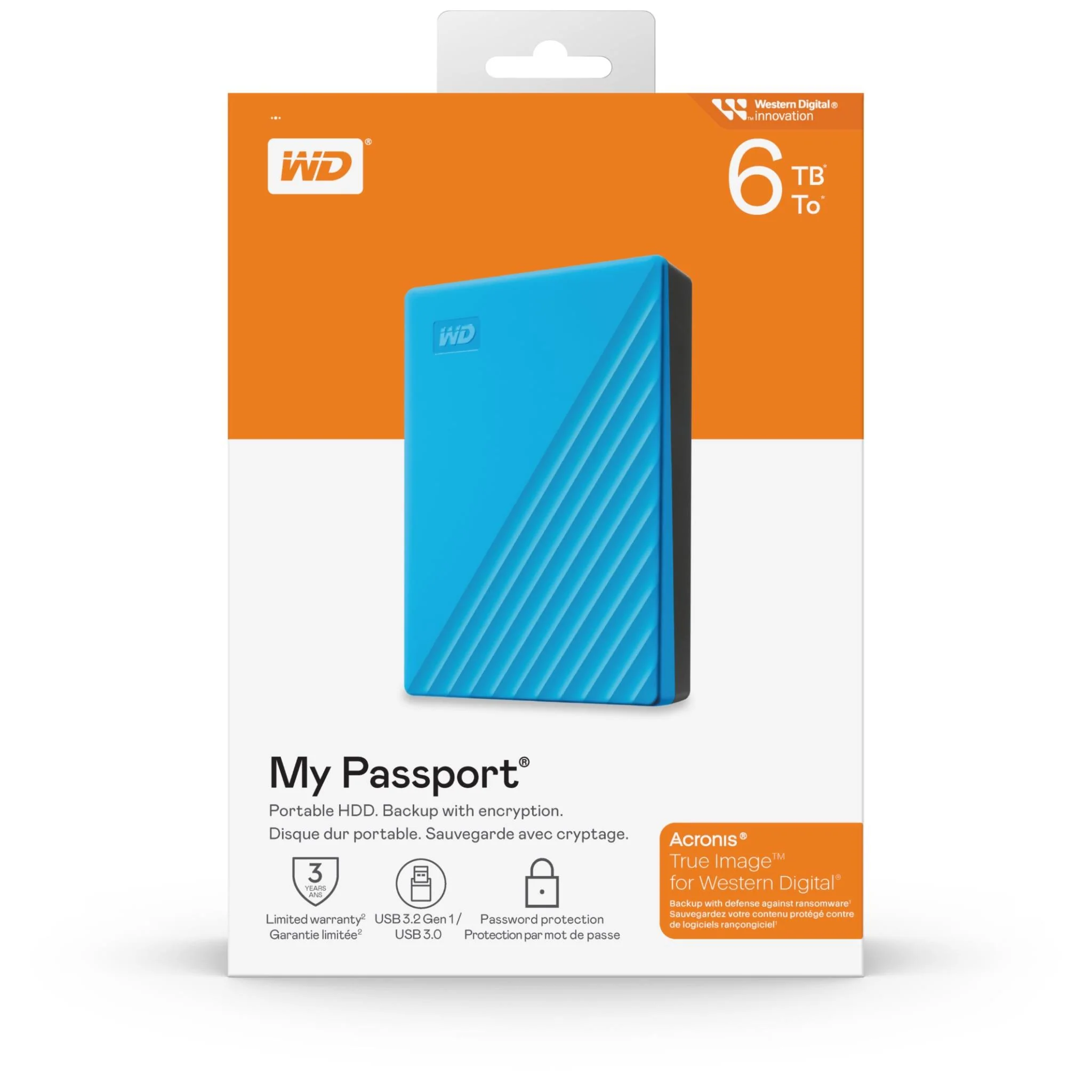WD My Passport® 6TB Portable HDD Storage (Blue) - Image 6