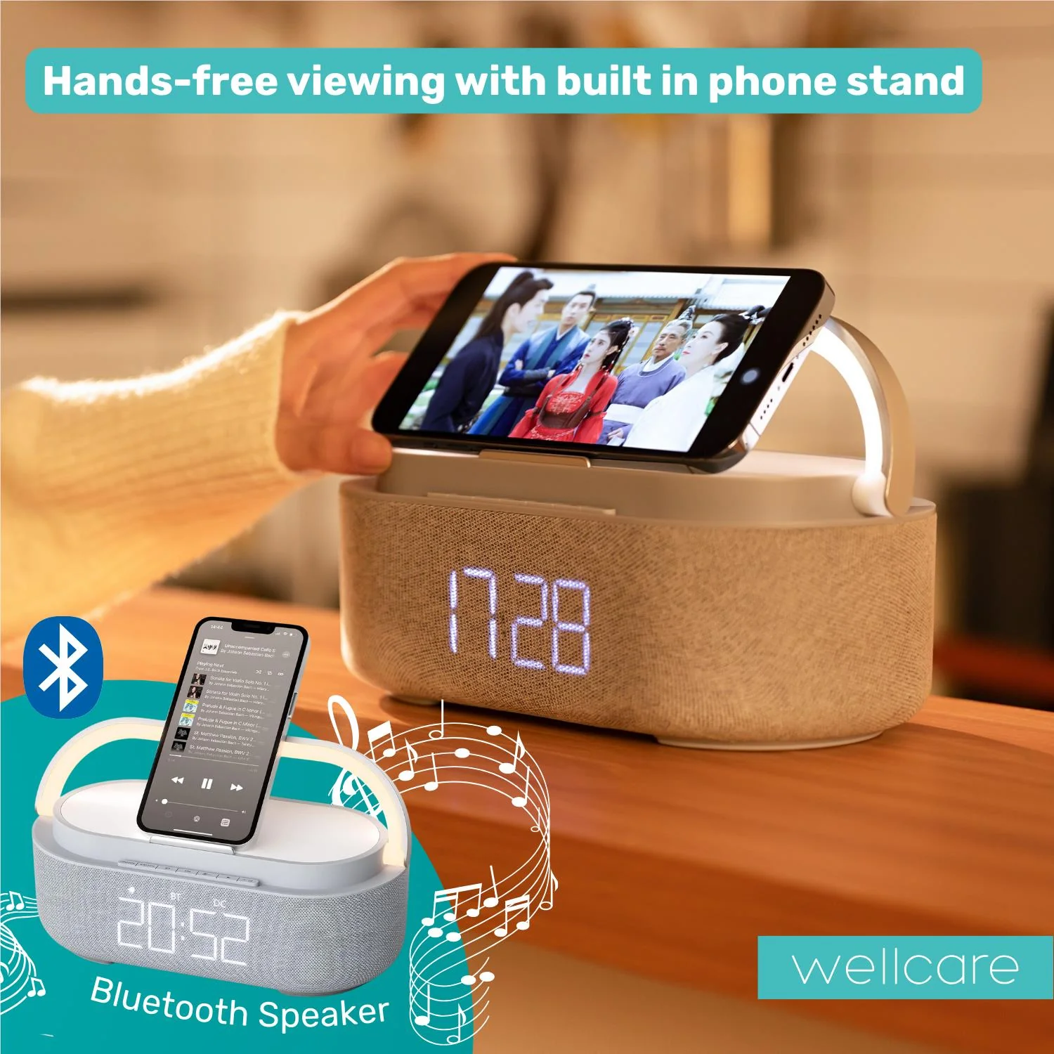 Wellcare 6-in-1 Multifunctional Wireless Speaker & LED Lamp - Image 8