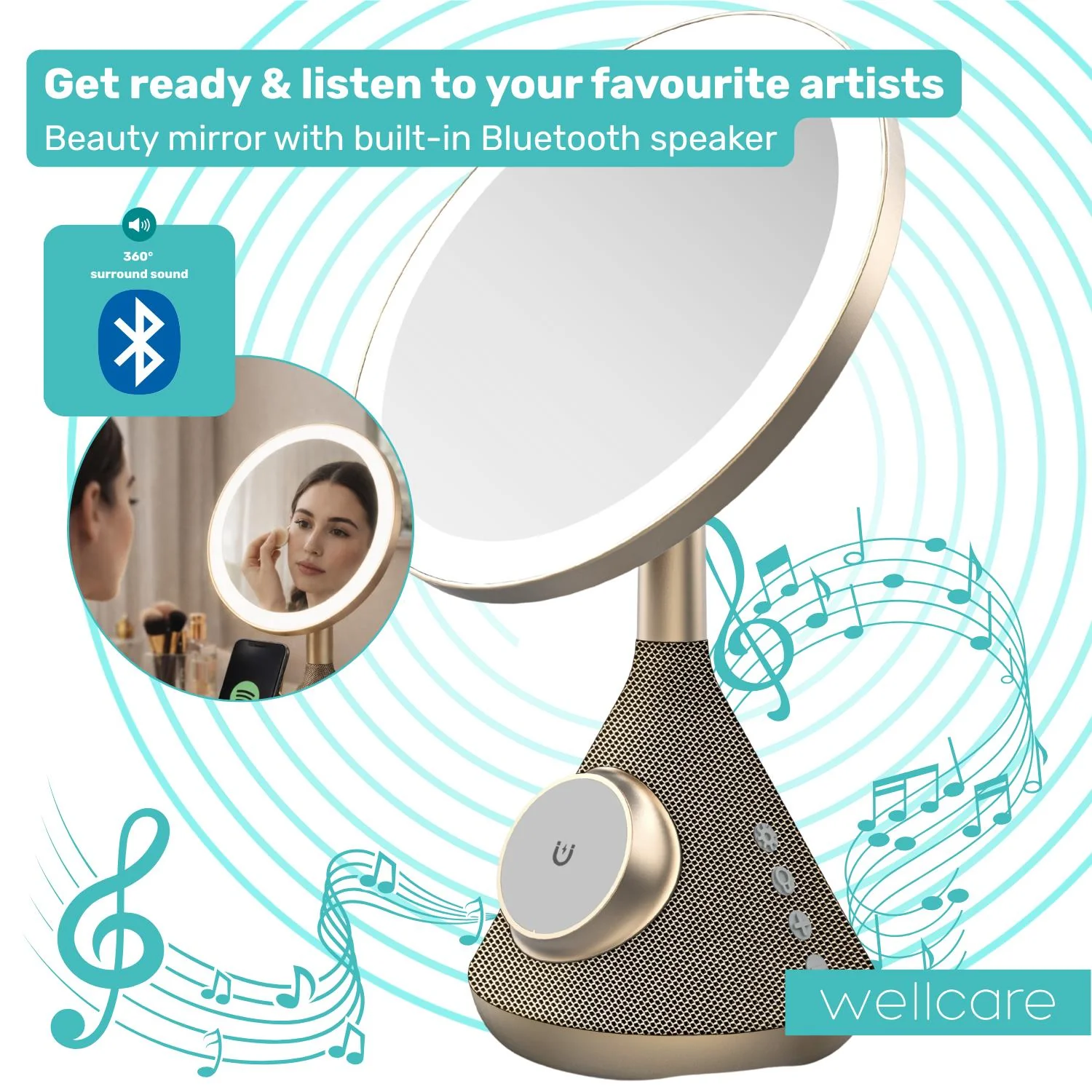 Wellcare LED Mirror Speaker - Image 8
