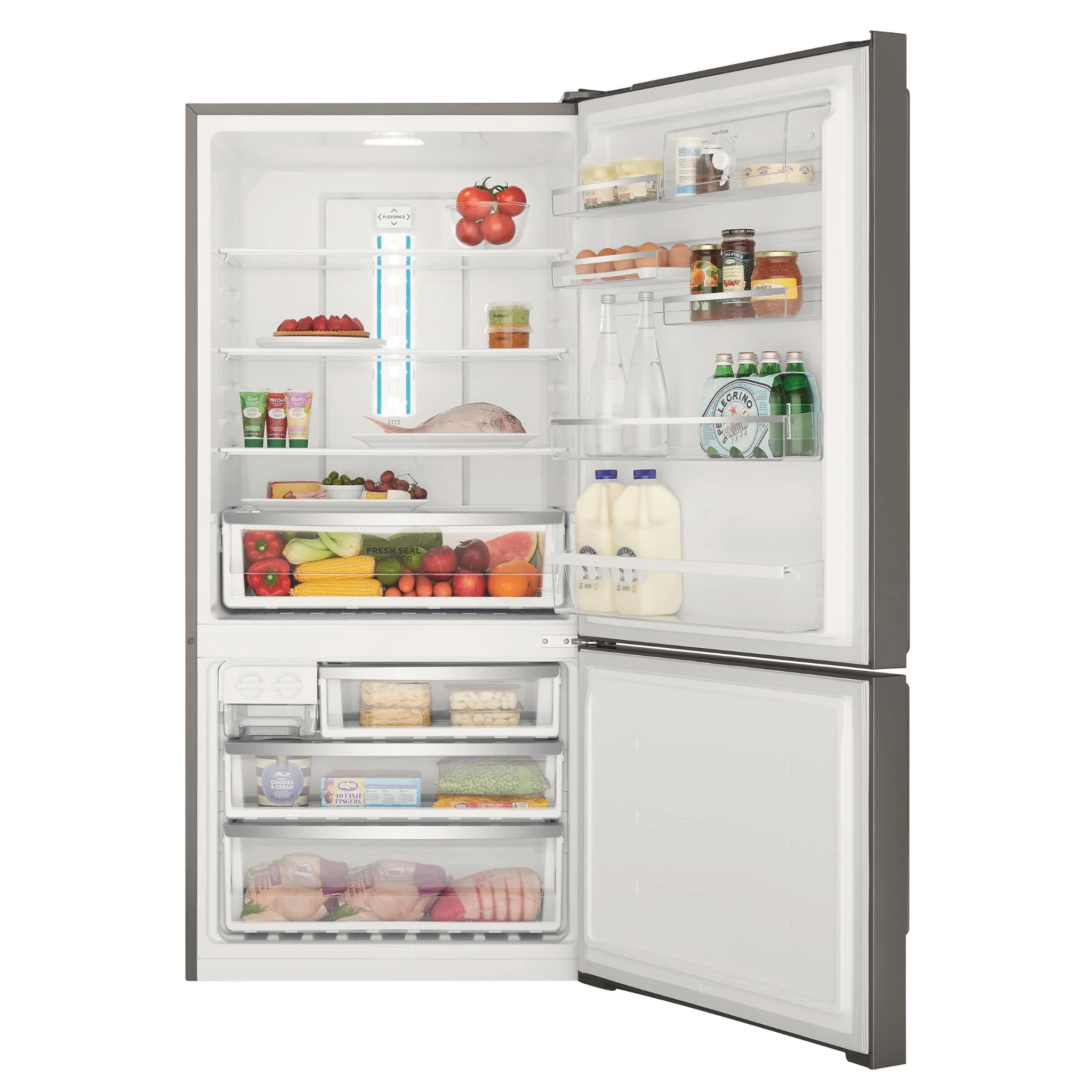 Westinghouse WBE5304BC-R 496L Bottom Mount Fridge (Dark Stainless Steel) [Right] - Image 2