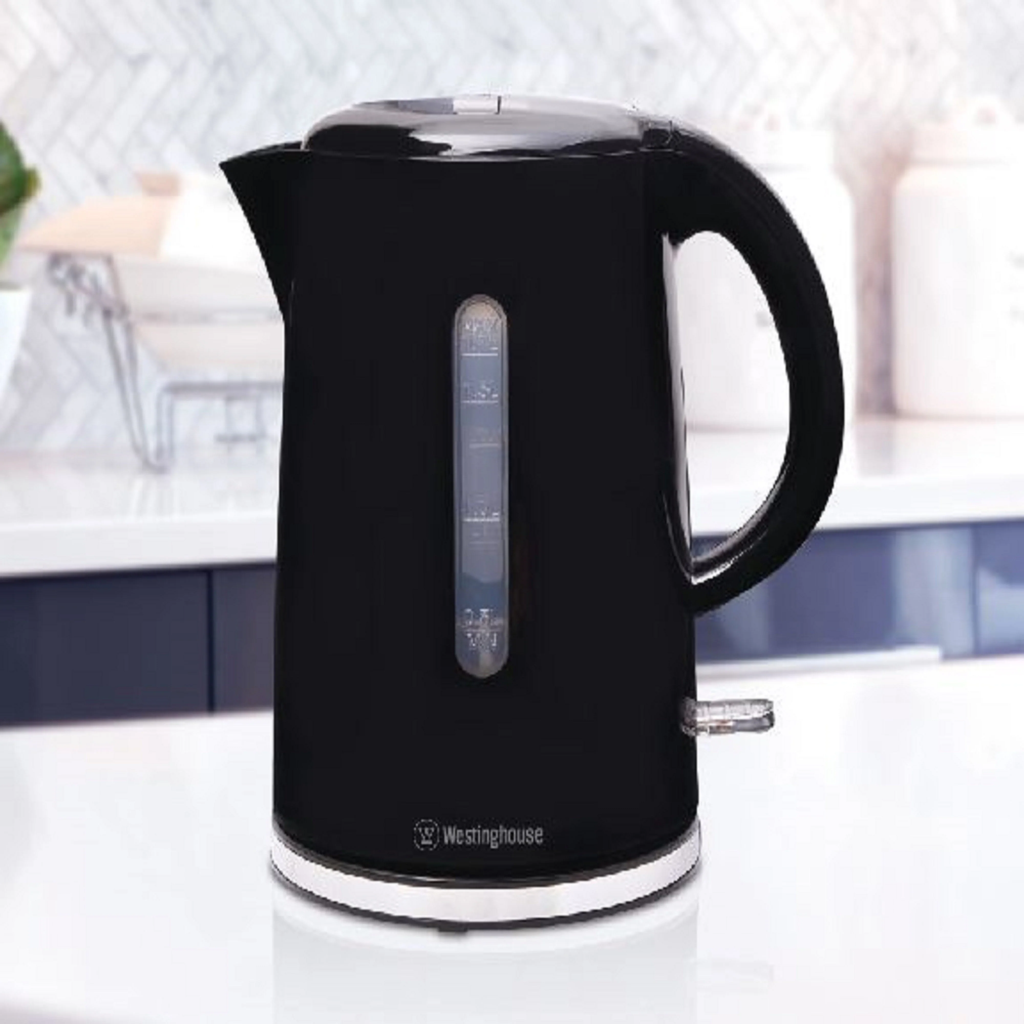Westinghouse WHKE12K 1.7 L Electric Kettle with Silver-Trim Base (Black) - Image 5