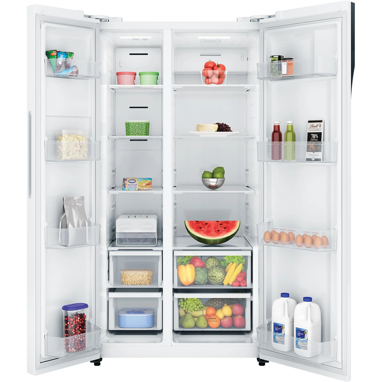 Westinghouse WSE6200WB 624L Side-By-Side Fridge (White) - Image 4