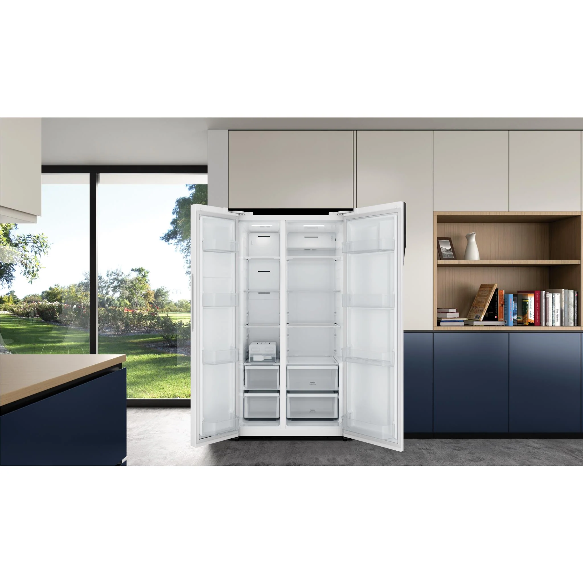 Westinghouse WSE6200WB 624L Side-By-Side Fridge (White) - Image 9