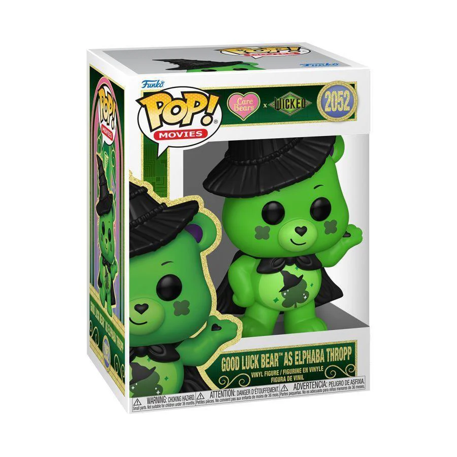 Wicked x Care Bears – Good Luck Bear as Elphaba Thropp Pop! Vinyl - Image 2