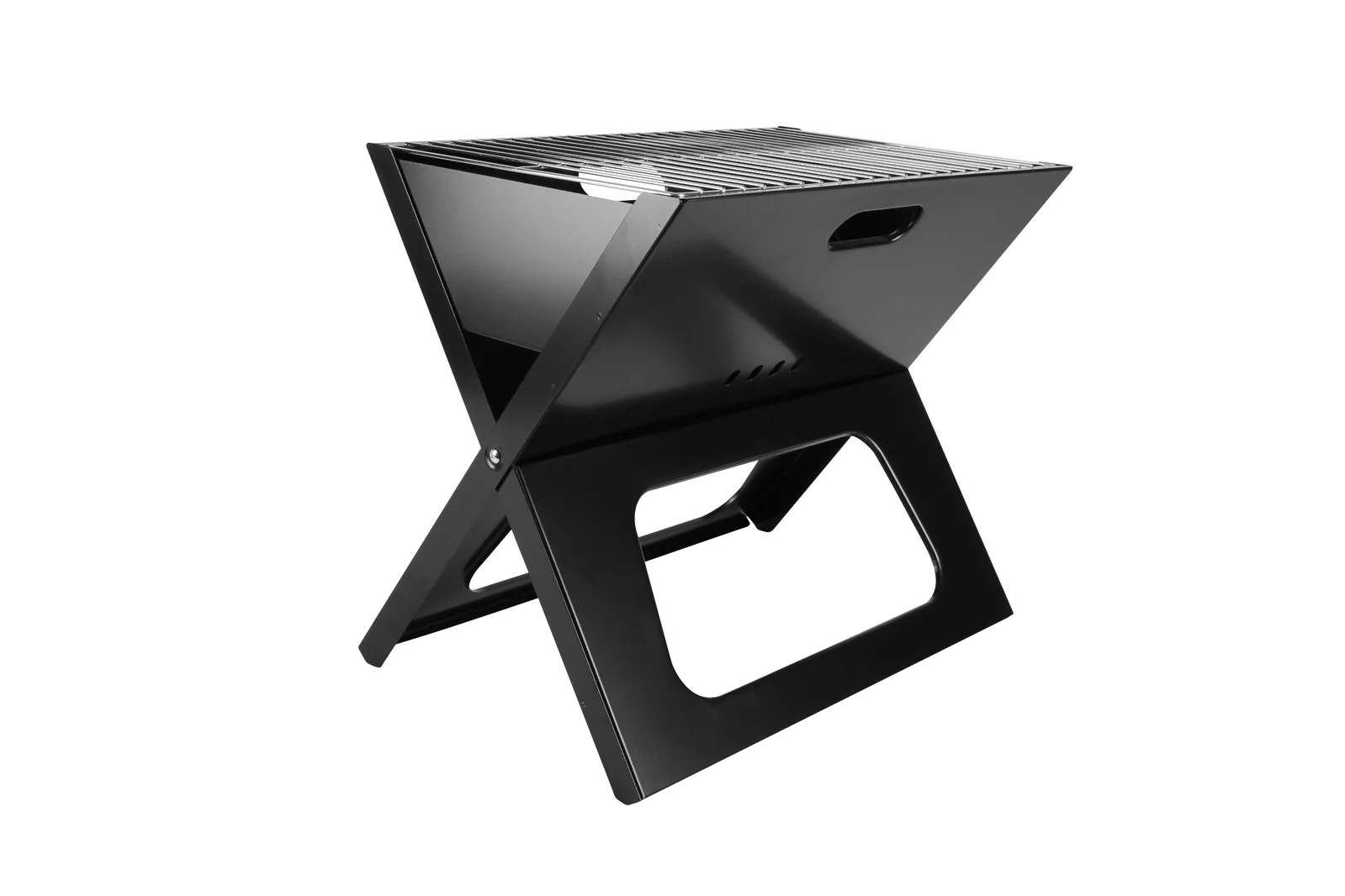 Wildtrak 49.5x40cm Ironside Folding BBQ Firepit with Carry Bag (Black) - Image 2