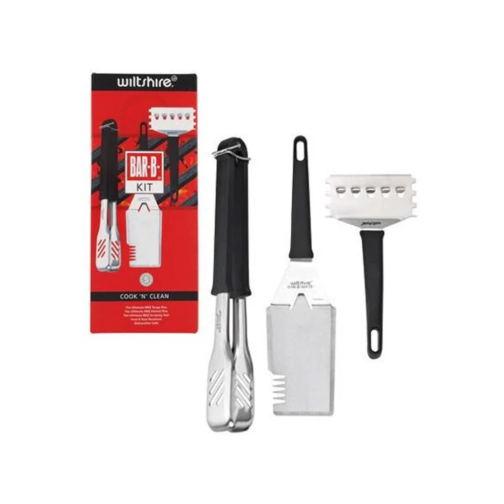 Wiltshire 3-Piece BBQ Bar-B Cook and Clean Kit - Image 3