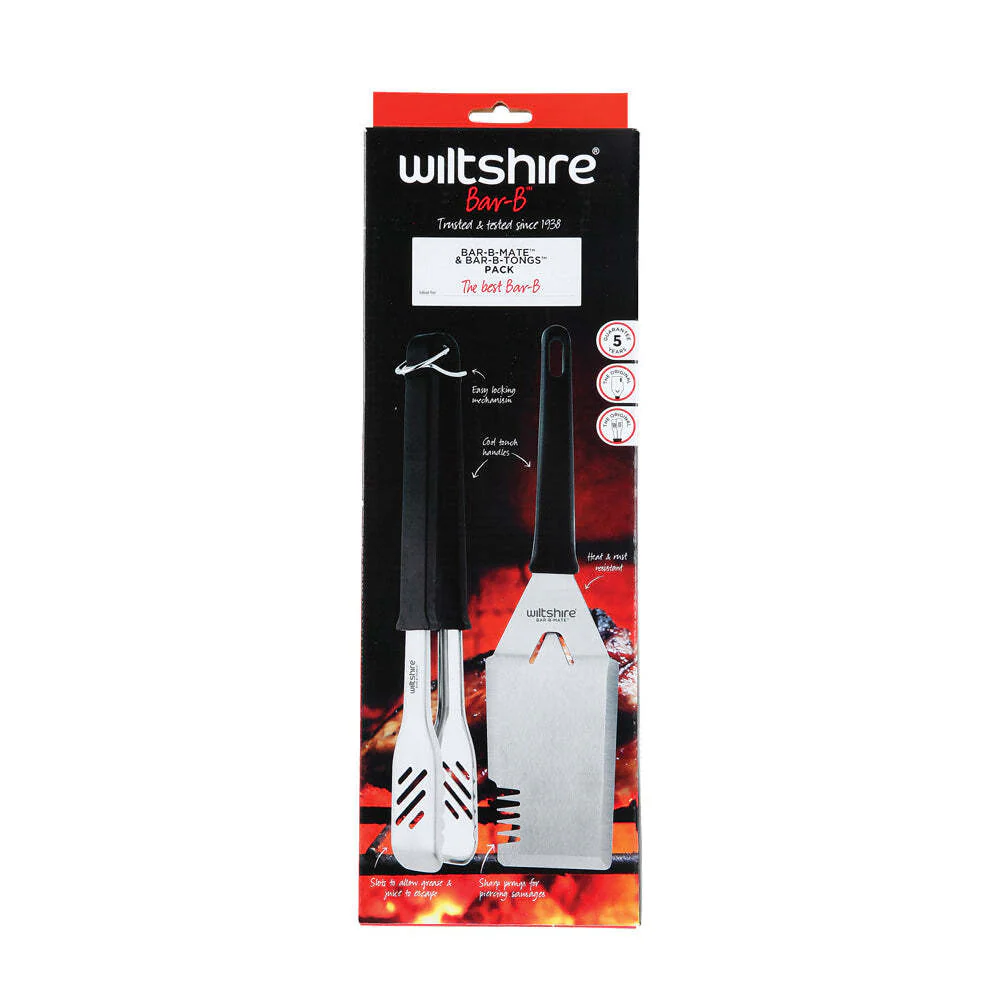 Wiltshire Bar-B Mate & Tong BBQ Tools Pack - Image 2