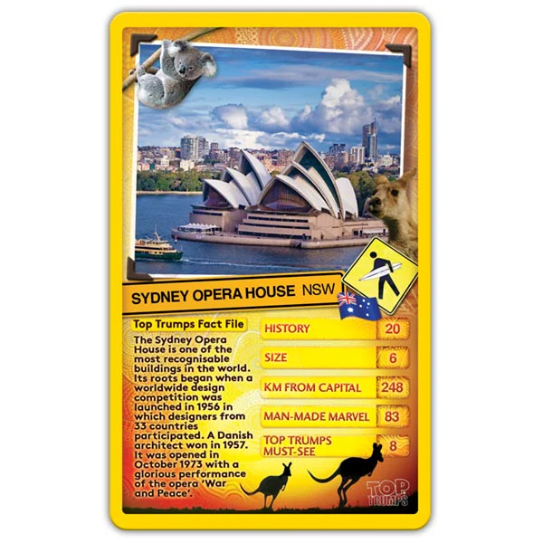 Winning Moves Top Trumps: Australia Top 30 Things to See Board Game - Image 3