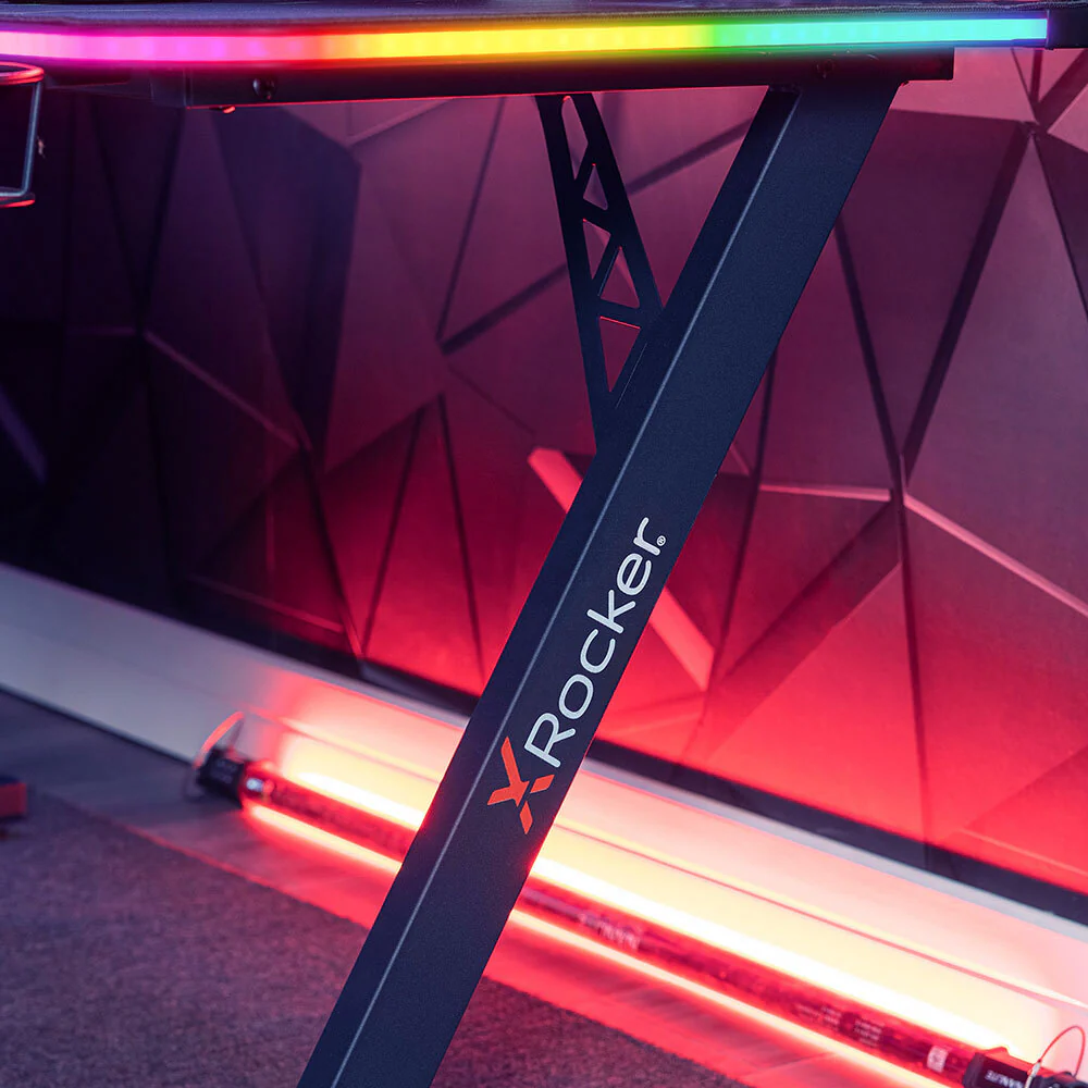 X Rocker Pulsar RGB XL Aluminium Gaming Desk with Neo Motion and Wireless Charging - Image 3