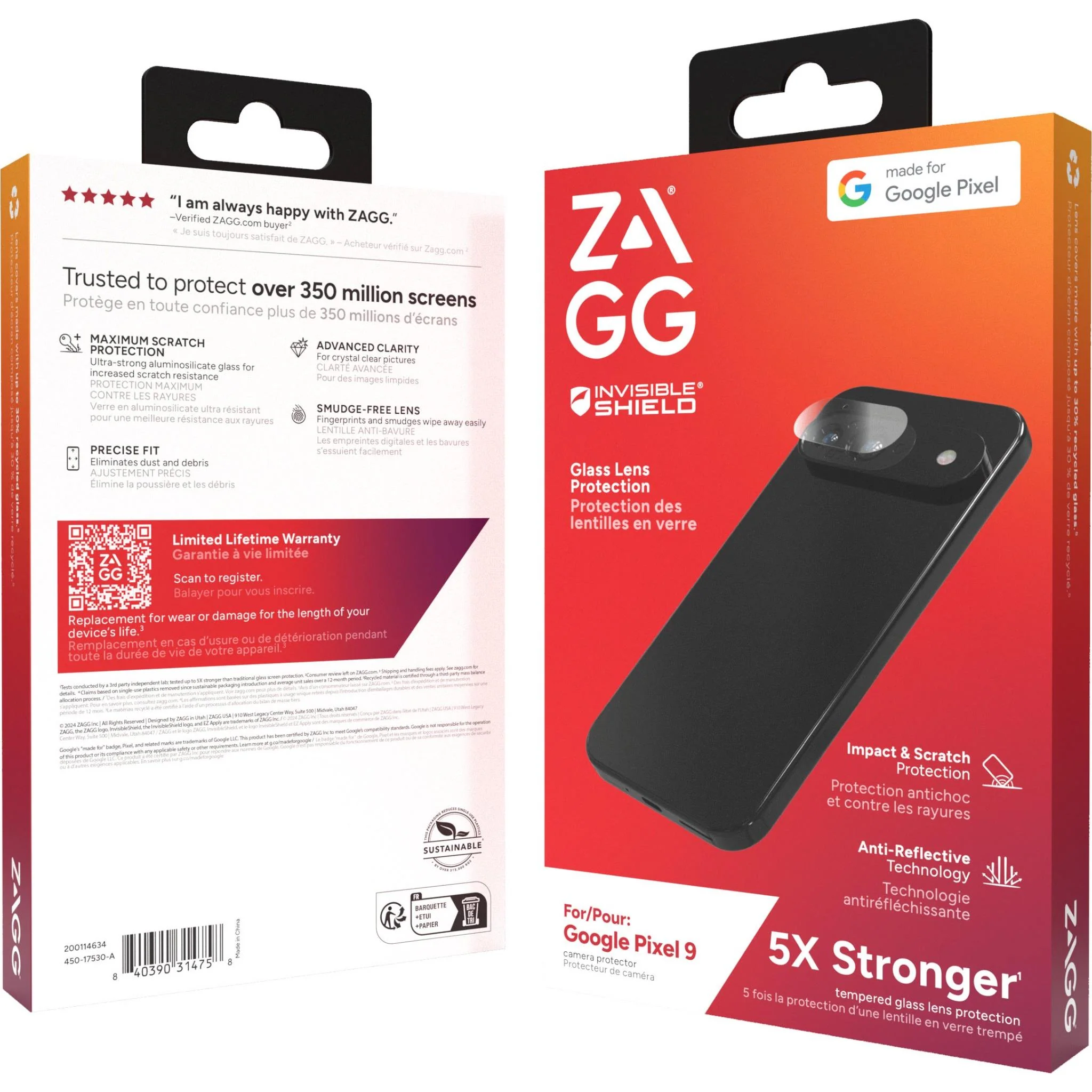 ZAGG InvisibleShield Glass Elite Camera Lens Protector for Pixel 9 - Image 2