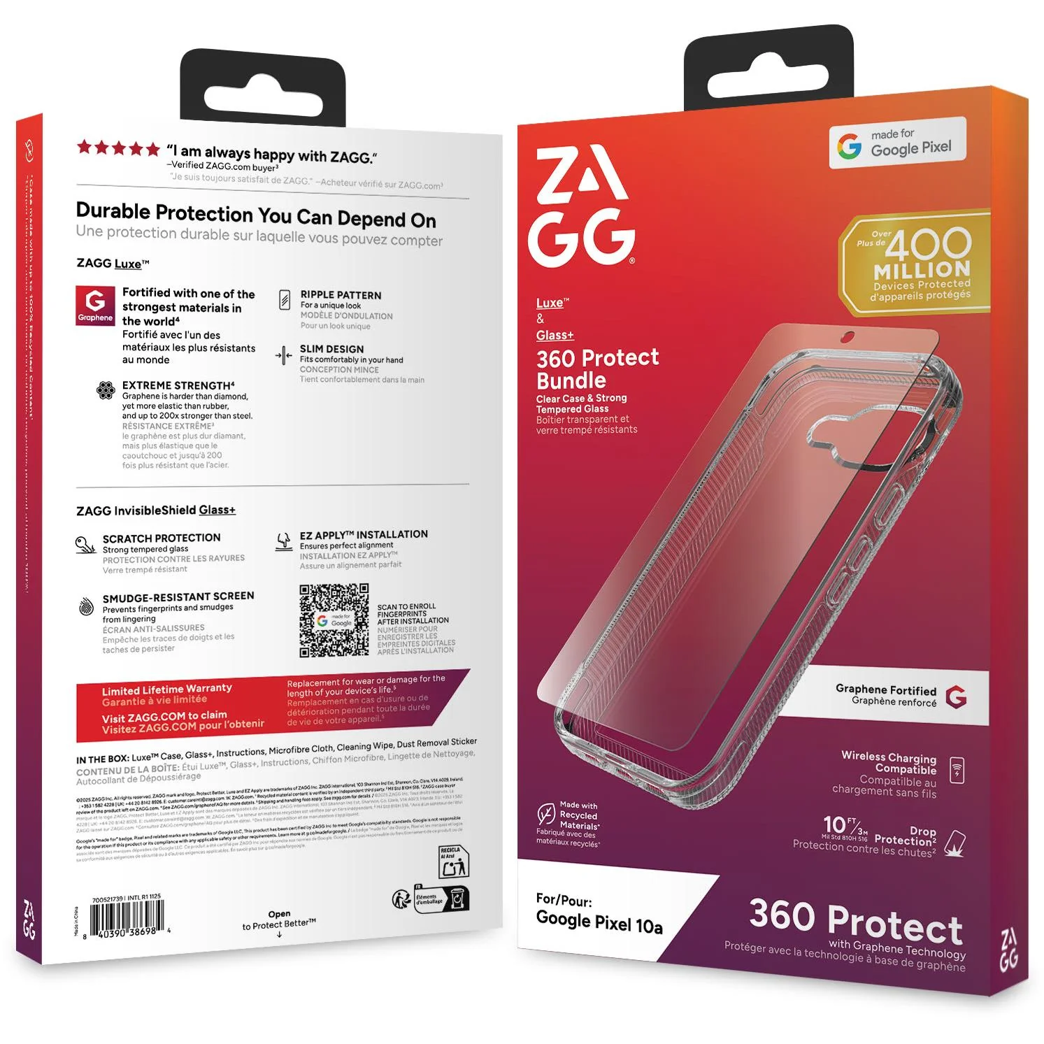 ZAGG Luxe Case + Screen Bundle for Google Pixel 10a (Clear) - Image 3