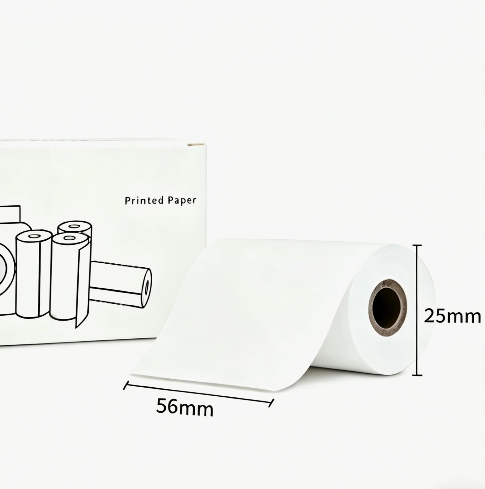 ZLOS LS01A Thermal Printer Paper Rolls 56*25mm(5 rolls) - Image 2