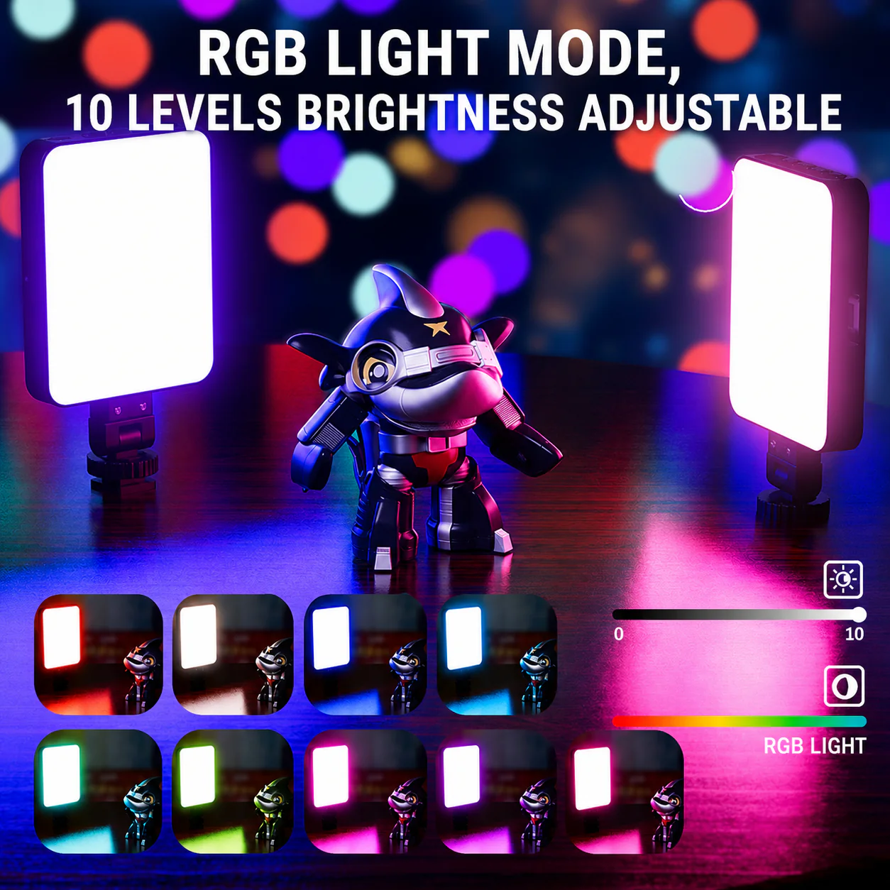 ZLOS PS09 Full-Color RGB Magnetic LED Video Light - Image 4